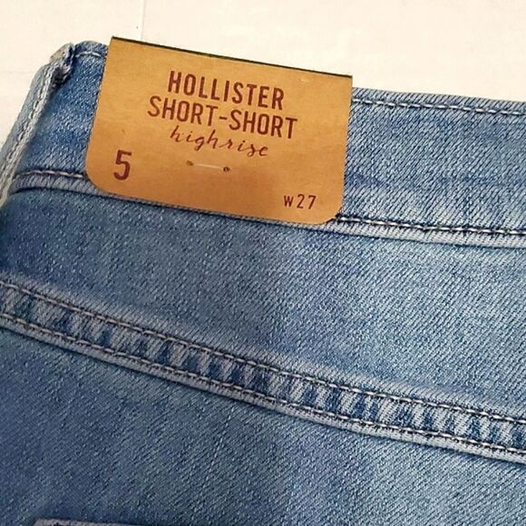 Hollister High Rise Casual Trendy Booty Shorty Short Jeans - Picture 10 of 12